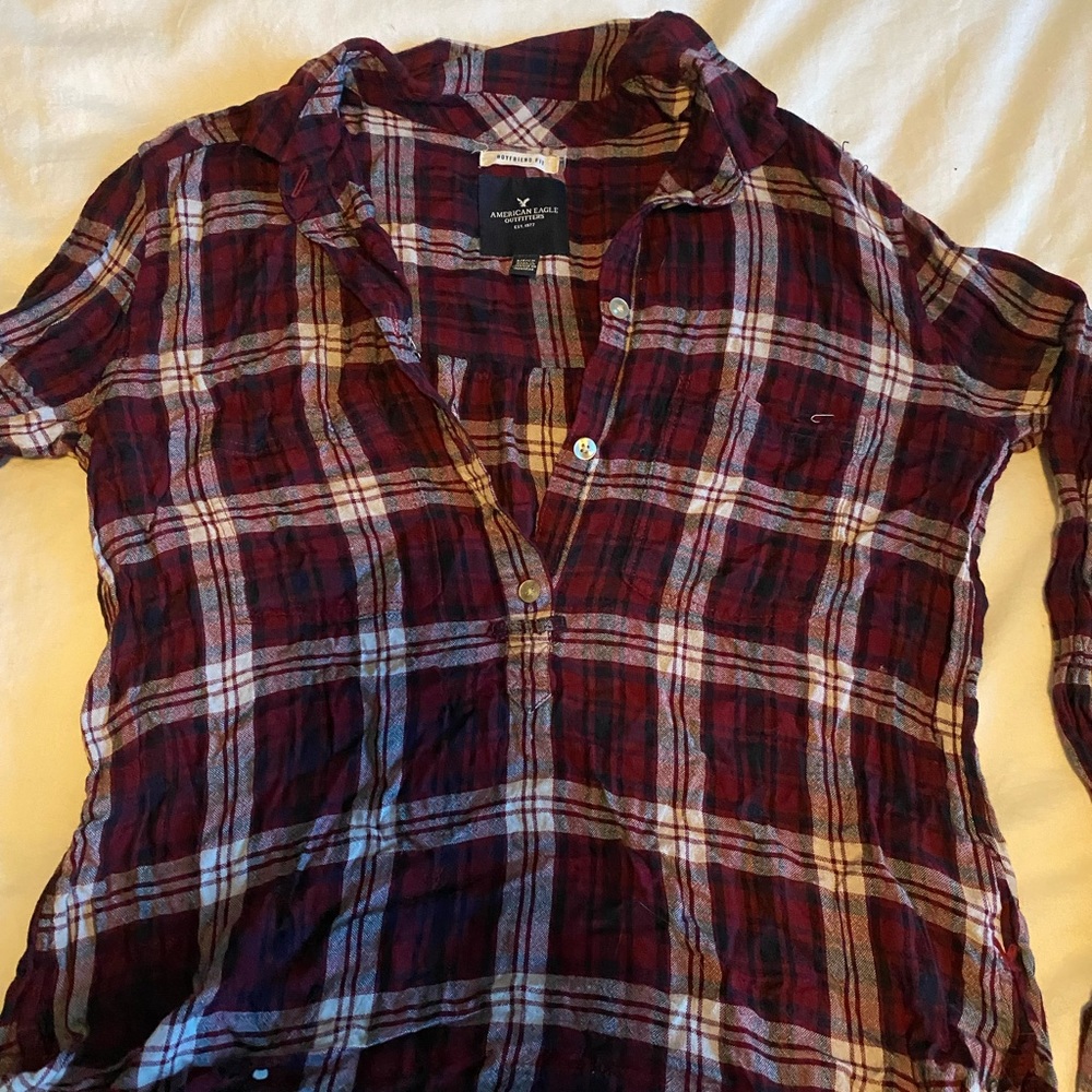 American‎ Eagle Boyfriend Fit Flannel - Picture 2 of 3